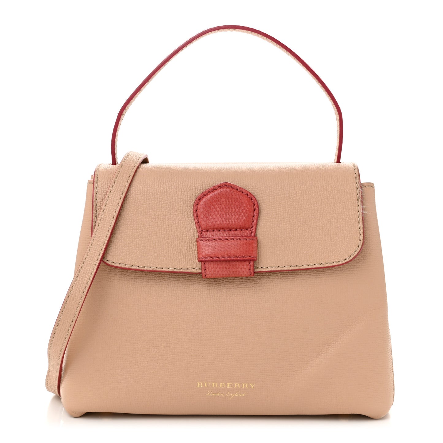 Derby Calfskin Snakeskin House Check Small Camberley Beige Red