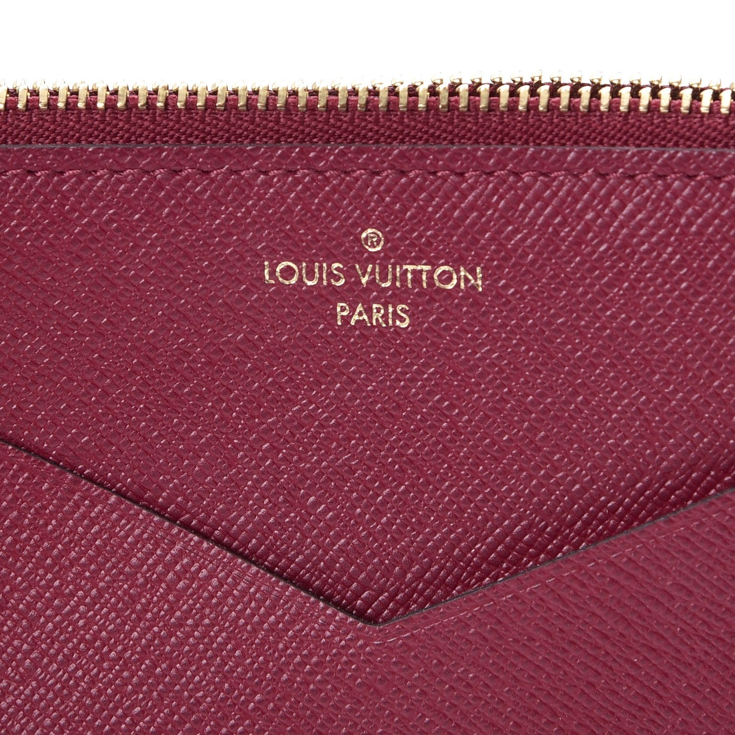 Louis Vuitton Calfskin Jeanne Wallet Zippered Insert Fuchsia 6 of 7
