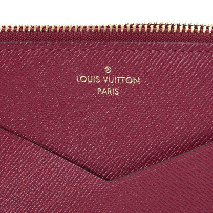 Louis Vuitton Calfskin Jeanne Wallet Zippered Insert Fuchsia 6 of 7