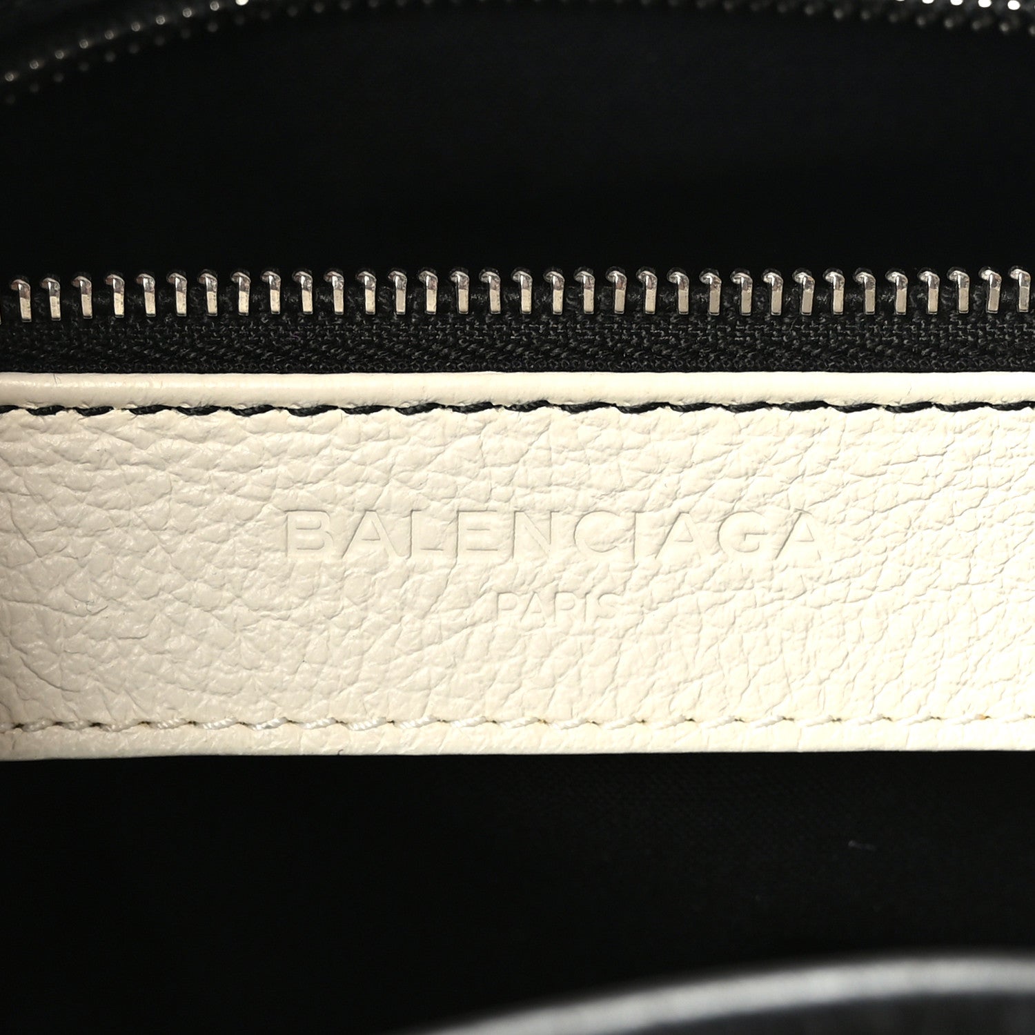 Balenciaga Calfskin Logo Small Shopping Tote White 6 of 9