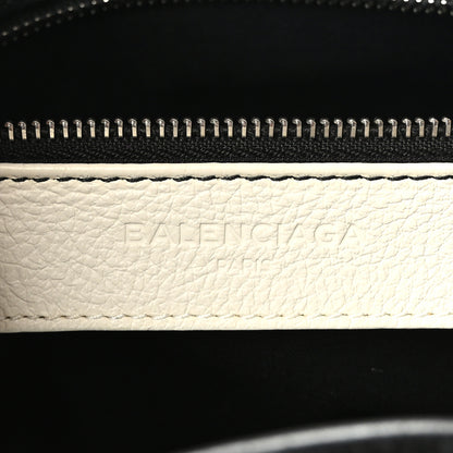 Balenciaga Calfskin Logo Small Shopping Tote White 6 of 9