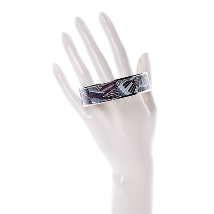 Hermes Enamel Printed Point D’Orgue Wide Bracelet 70 2 of 4