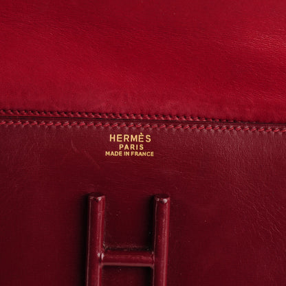 Hermes Box Gaine Clutch Rouge H 10 of 15