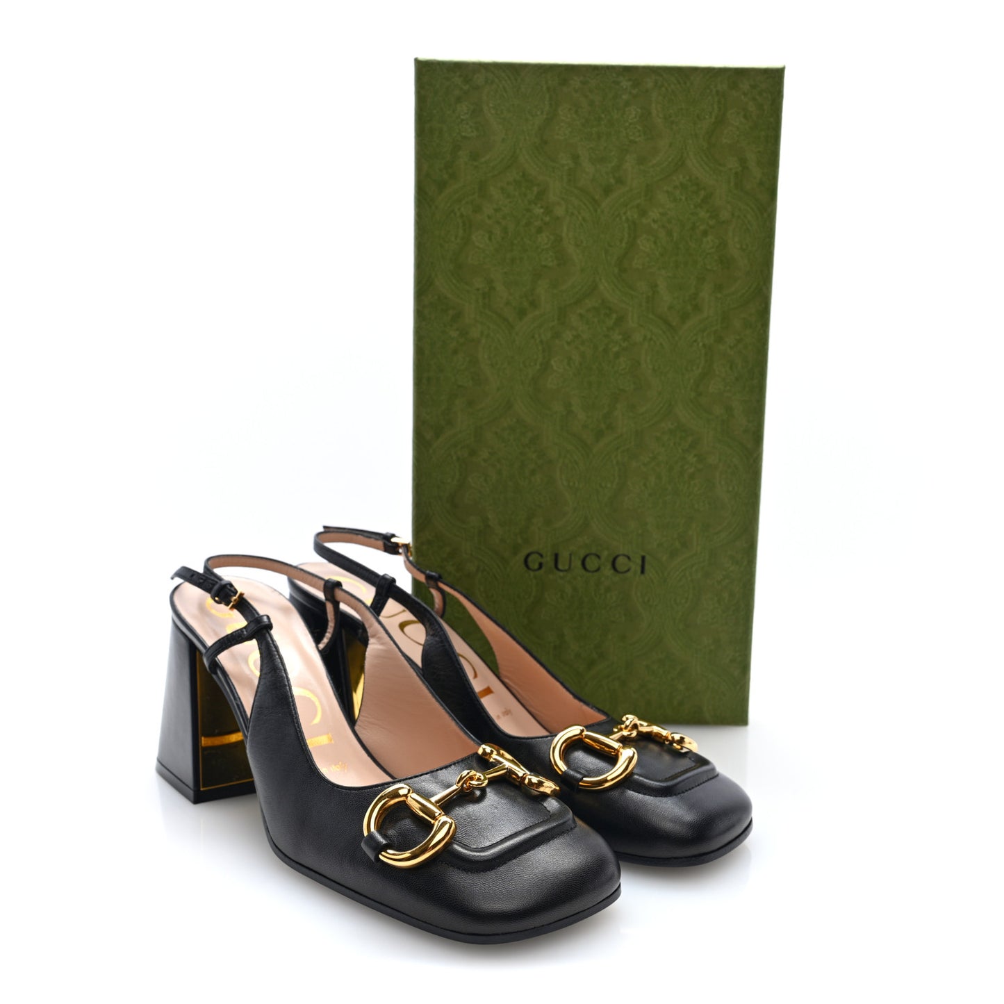 Malaga Kid Horsebit 75mm Slingback Pumps 37 Black