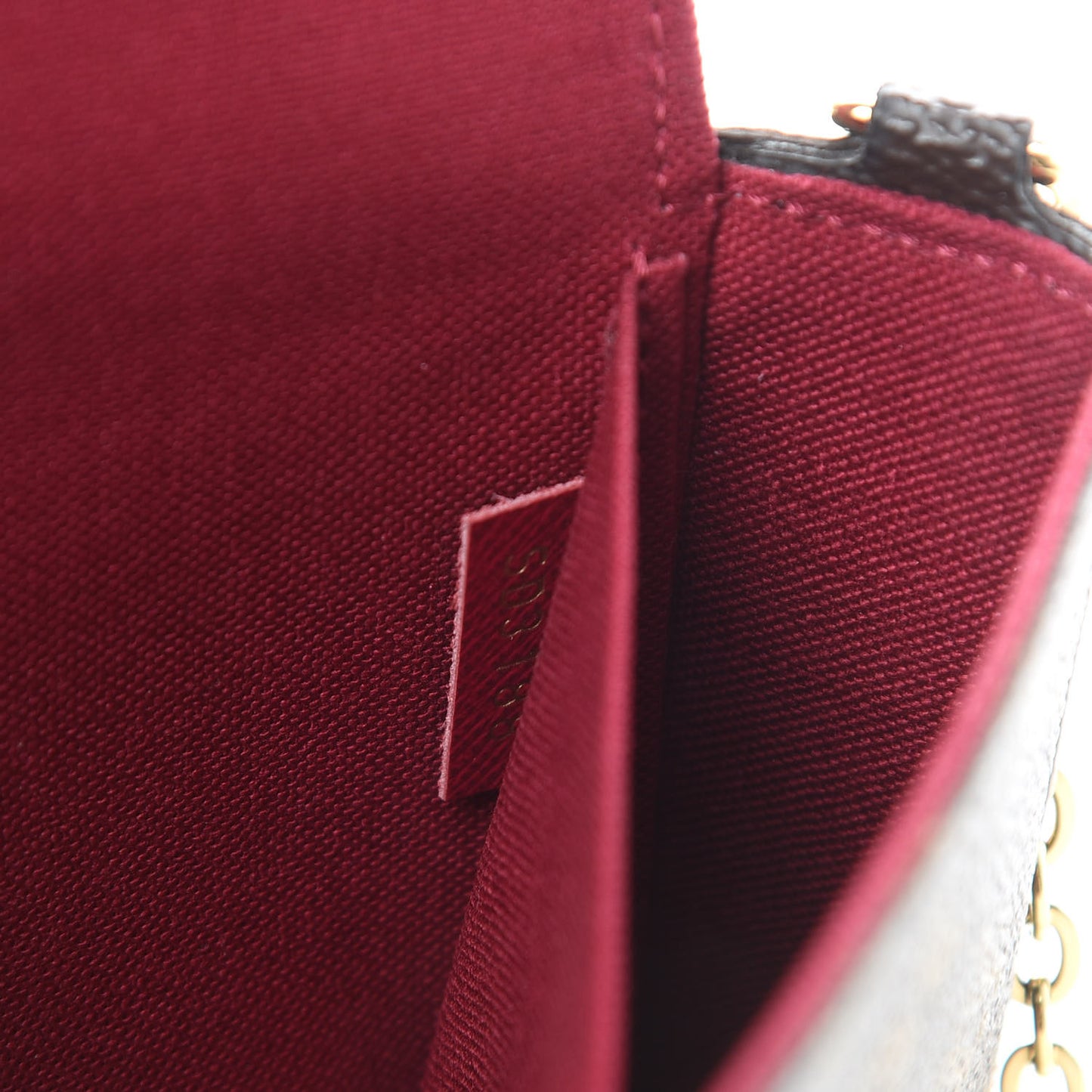Monogram Pochette Felicie Chain Wallet Fuchsia