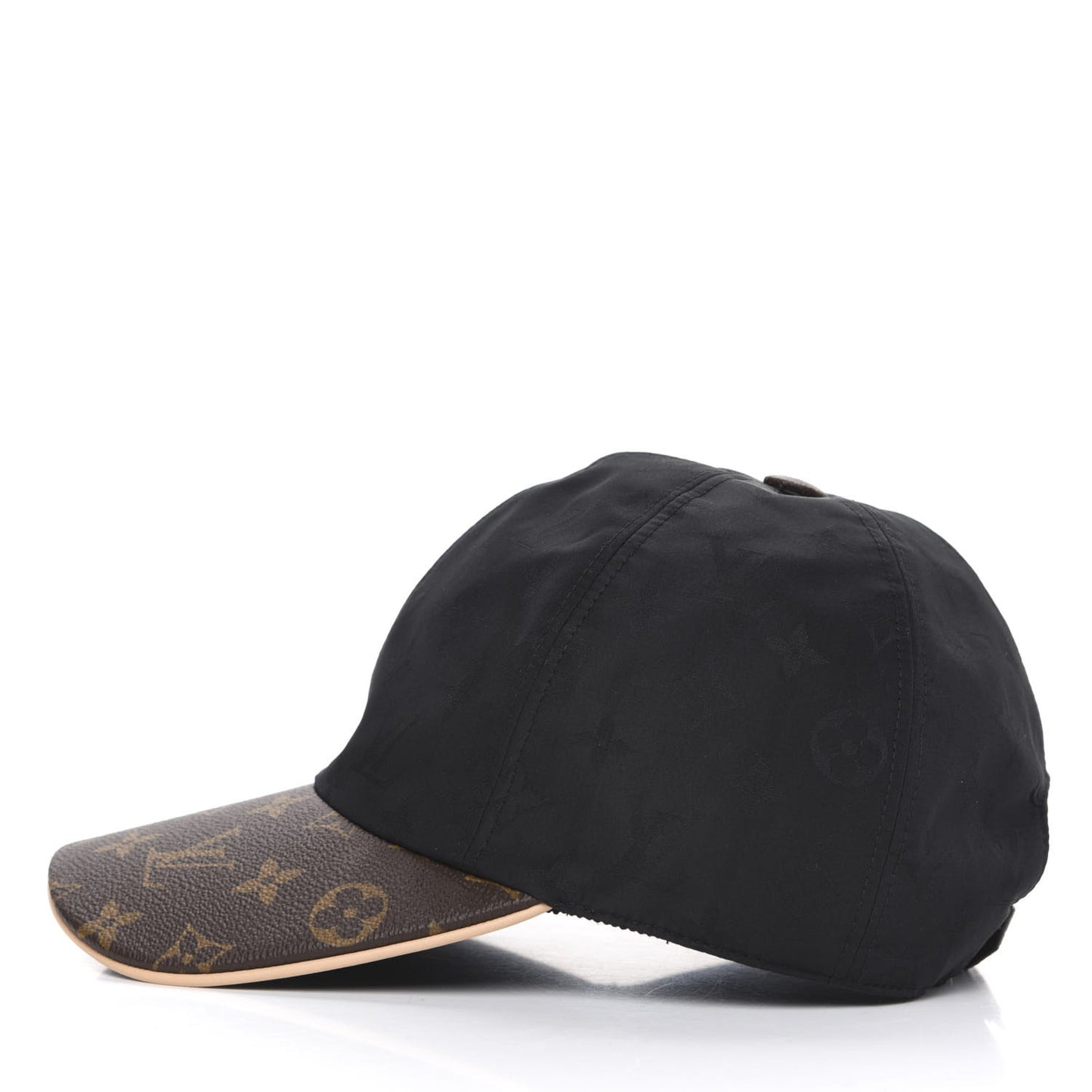 Polyester Silk Monogram LV Get Ready Cap M Black