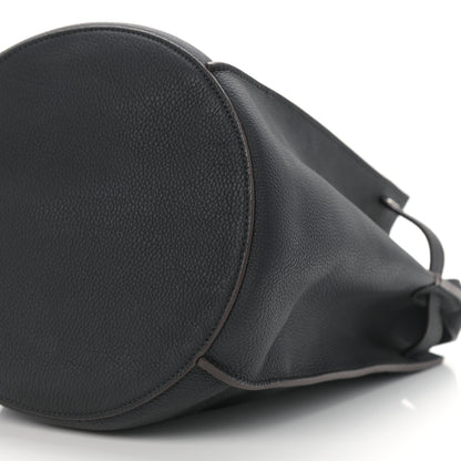 Celine Supple Grained Calfskin Long Strap Big Bag Bucket Black 10 of 10