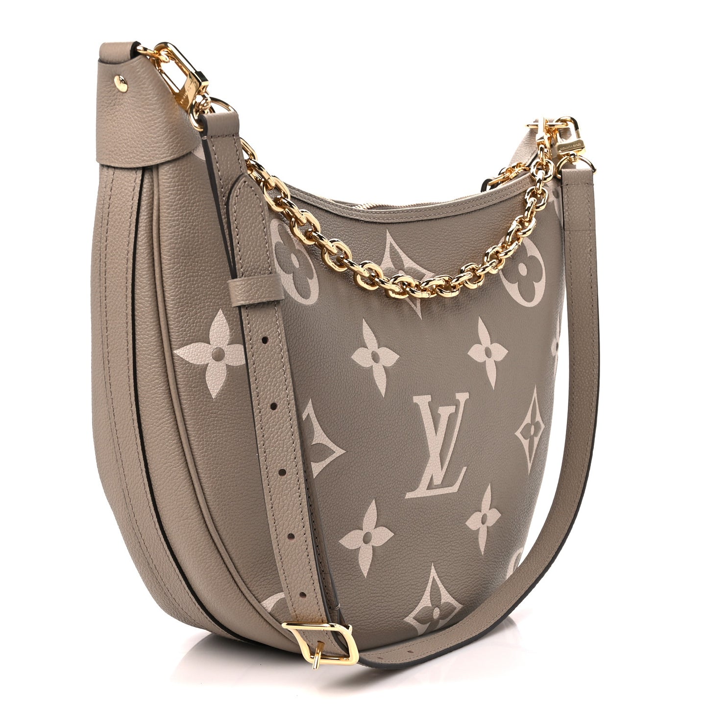 Empreinte Monogram Giant Loop Hobo Dove Gray Cream