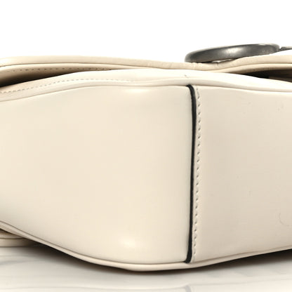 Gucci Calfskin Matelasse Aria Small GG Marmont Shoulder Bag Mystic White 8 of 9