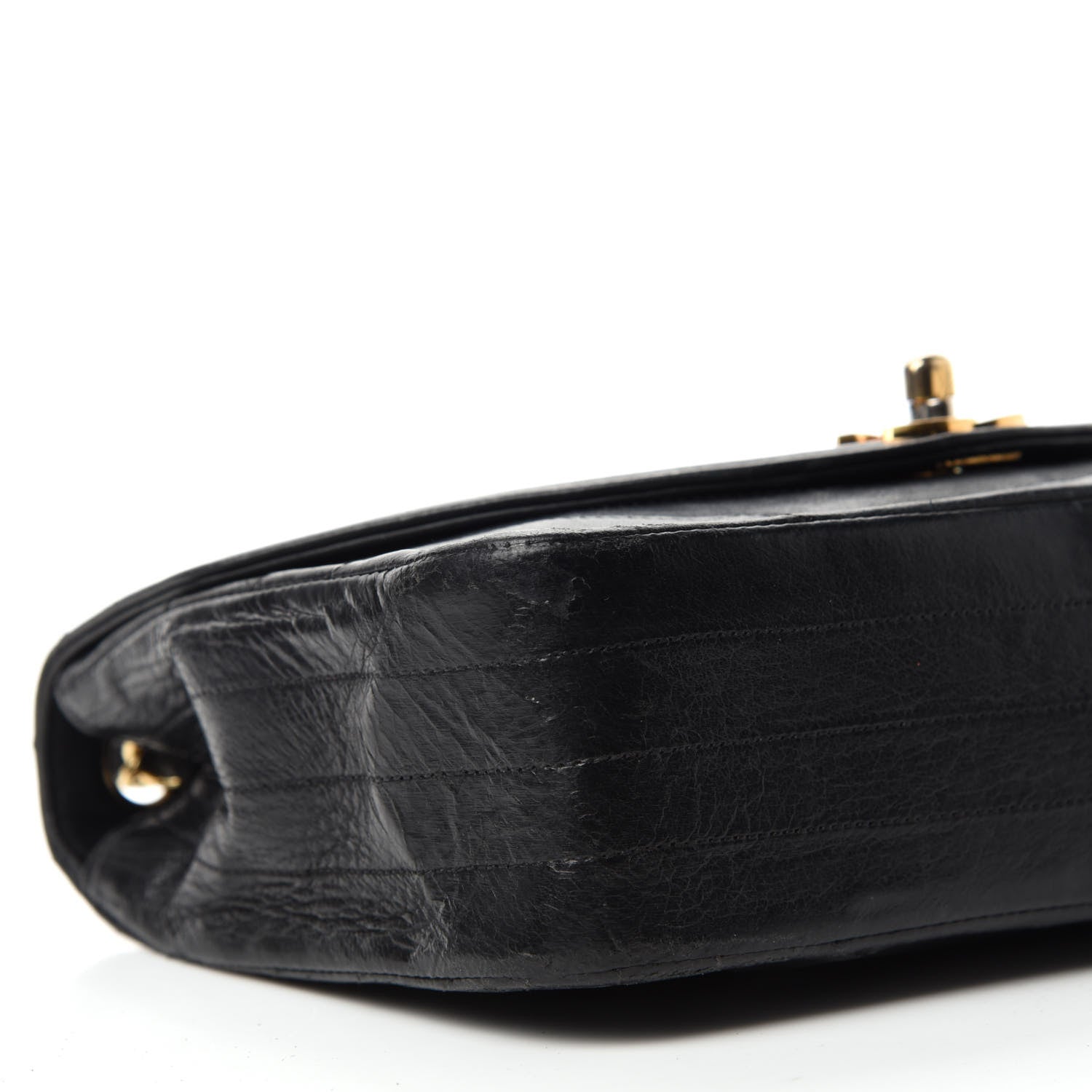 Chanel Lambskin Ribbon Quilted Small Single Flap Black 6 of 12