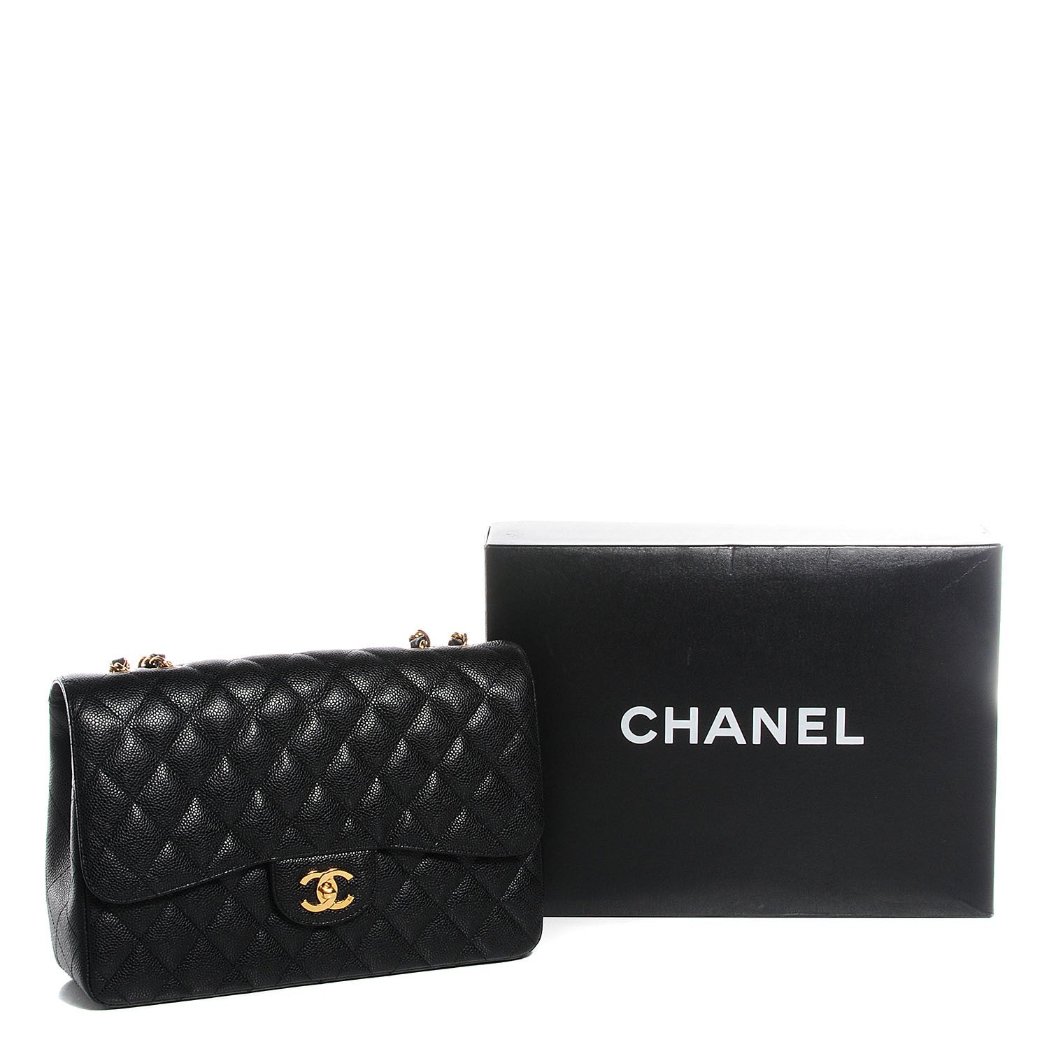 Chanel Caviar Quilted Jumbo Single Flap Black 9 of 9