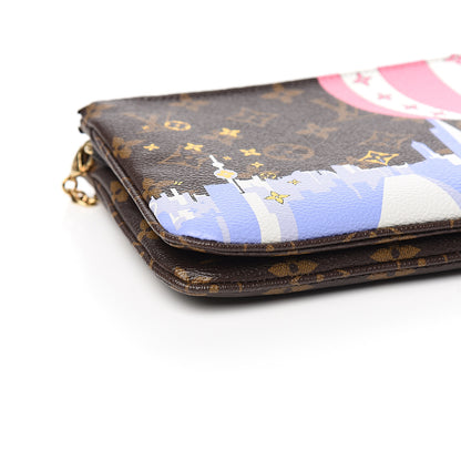 Louis Vuitton Monogram 2019 Christmas Animation Double Zip Pochette 7 of 8
