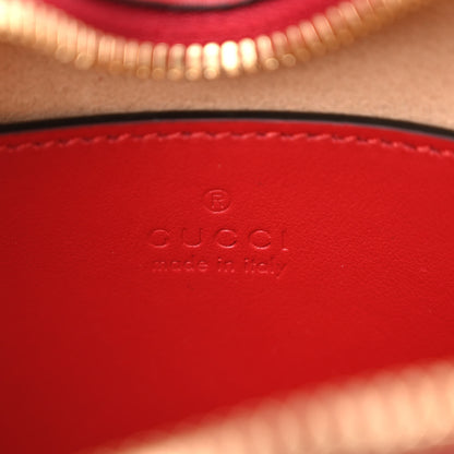Gucci Calfskin Matelasse Diagonal Mini Interlocking G Heart Shoulder Bag Hibiscus Red 6 of 10