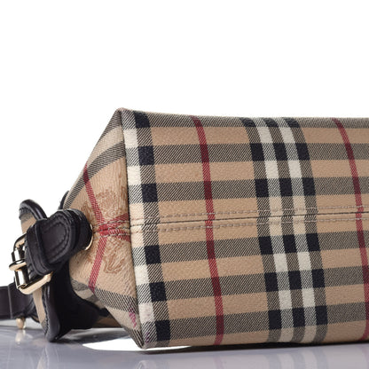 Burberry Haymarket Check Small Shoulder Bag Chocolate 7 of 8