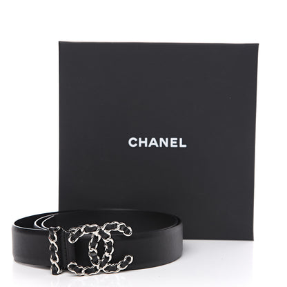 Chanel Calfskin CC Chain Belt 85 34 Black 5 of 5