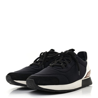 Hermes Technical Canvas Sneakers 39 Black White 3 of 9