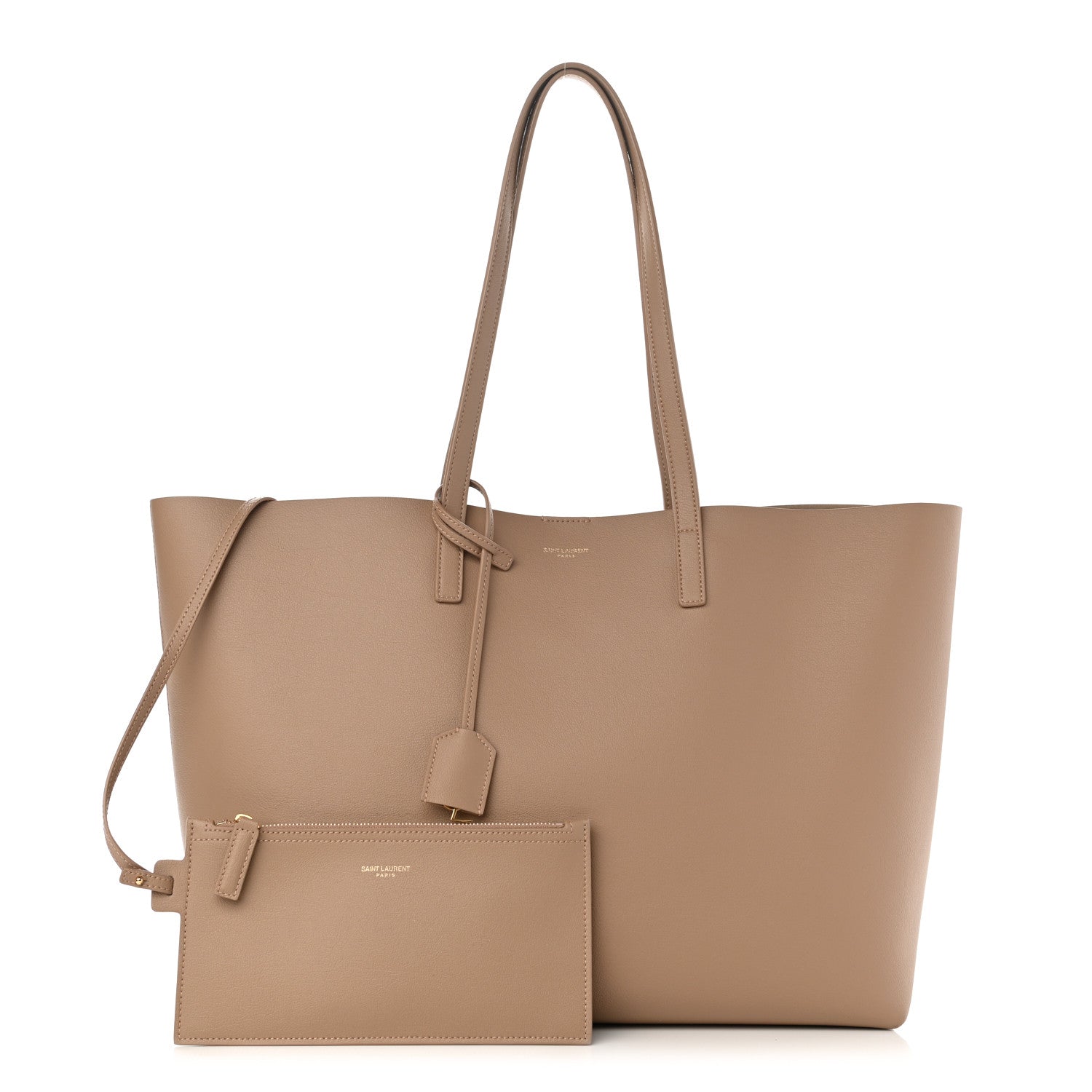 Saint Laurent Calfskin Large Shopping Tote Beige 1 of 11