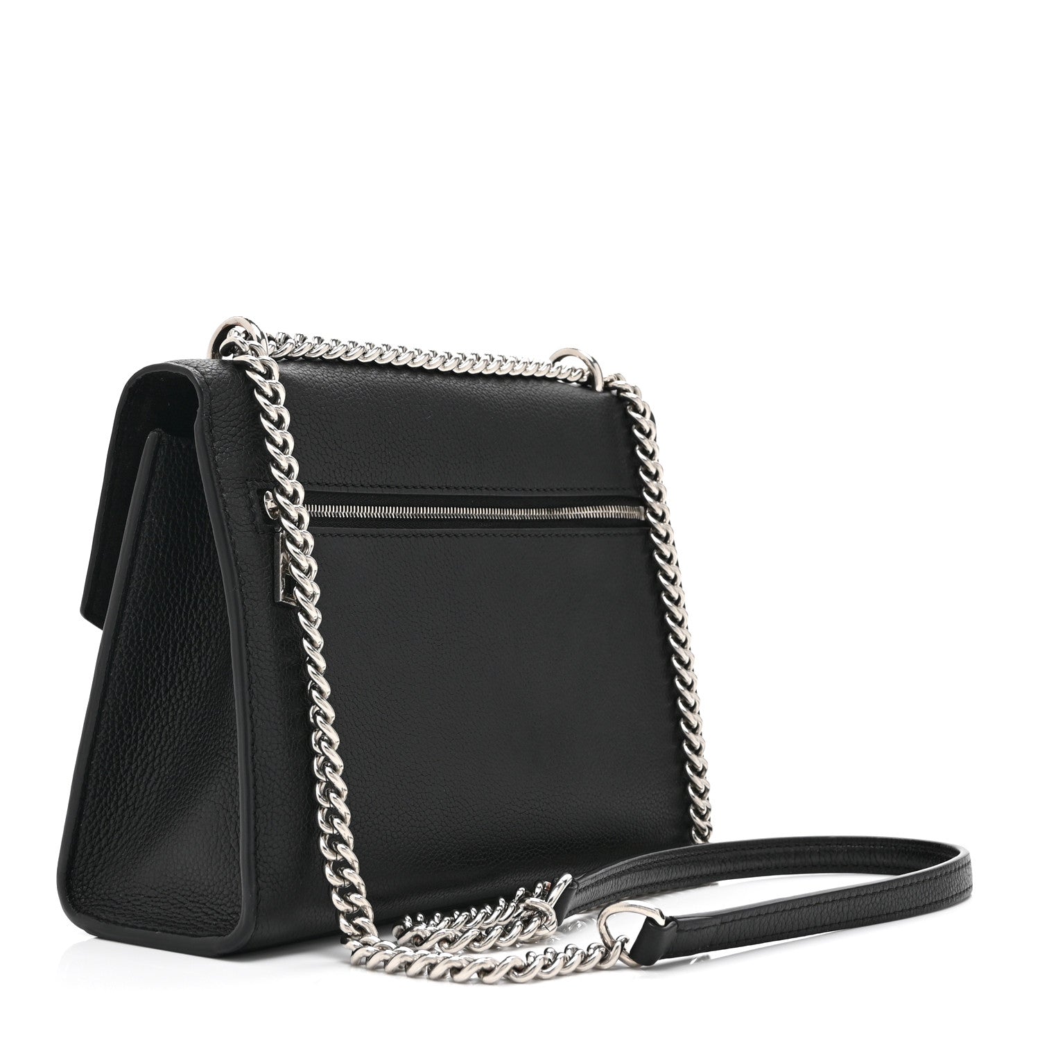 Louis Vuitton Soft Calfskin Mylockme Chain Bag BB Black 3 of 10