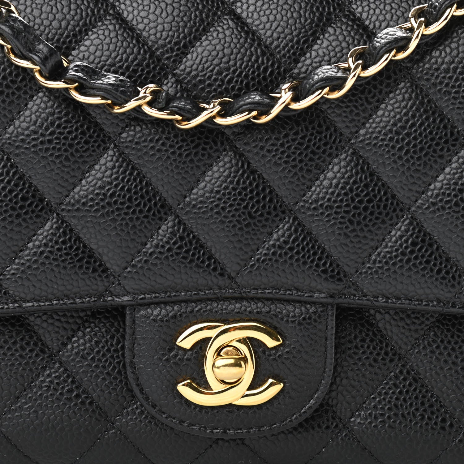 Chanel Caviar Quilted Medium Double Flap Black 7 of 10