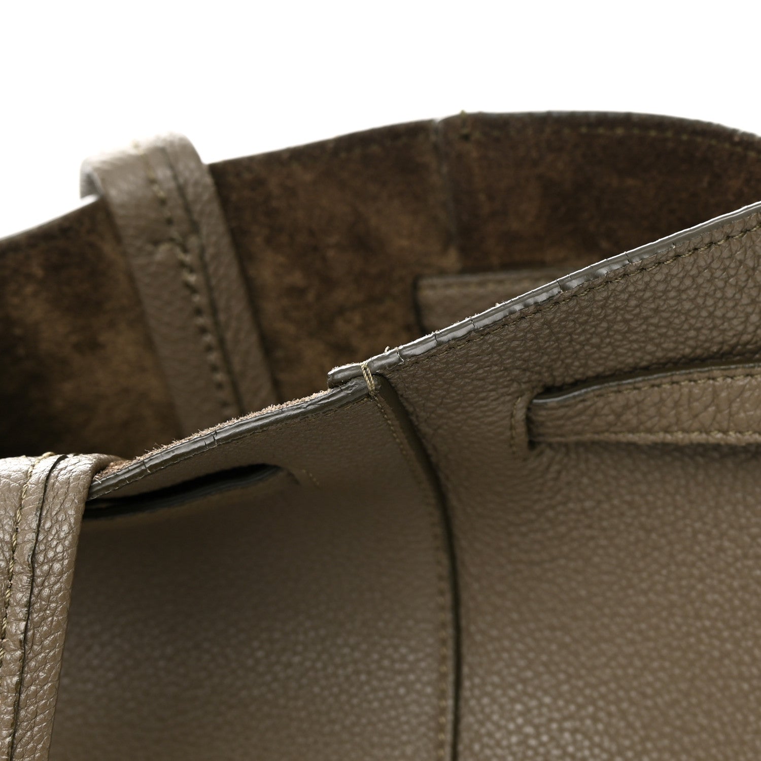 Celine Soft Grained Calfskin Small Belt Cabas Phantom Taupe 15 of 16