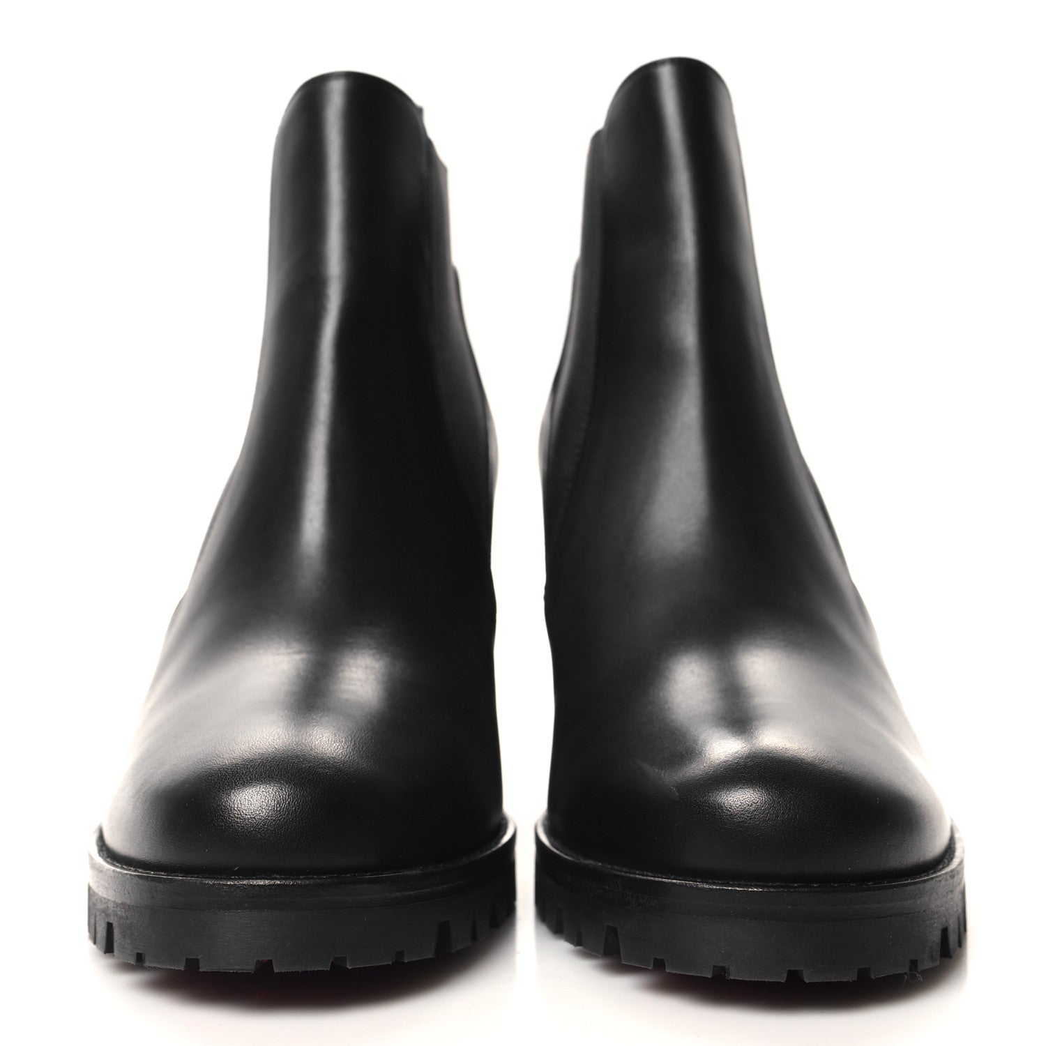 Christian Louboutin Calfskin Marchacroche 70 Chelsea Boots 37.5 Black 2 of 8