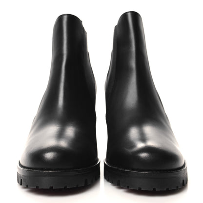 Christian Louboutin Calfskin Marchacroche 70 Chelsea Boots 37.5 Black 2 of 8