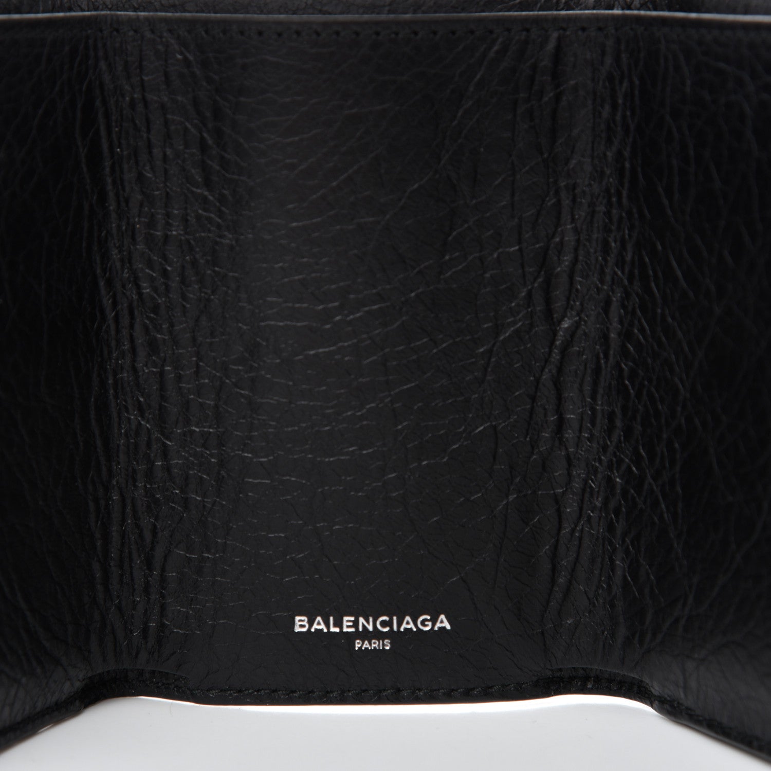 Balenciaga Agneau Classic Silver Hardware Mini Wallet Black 6 of 6