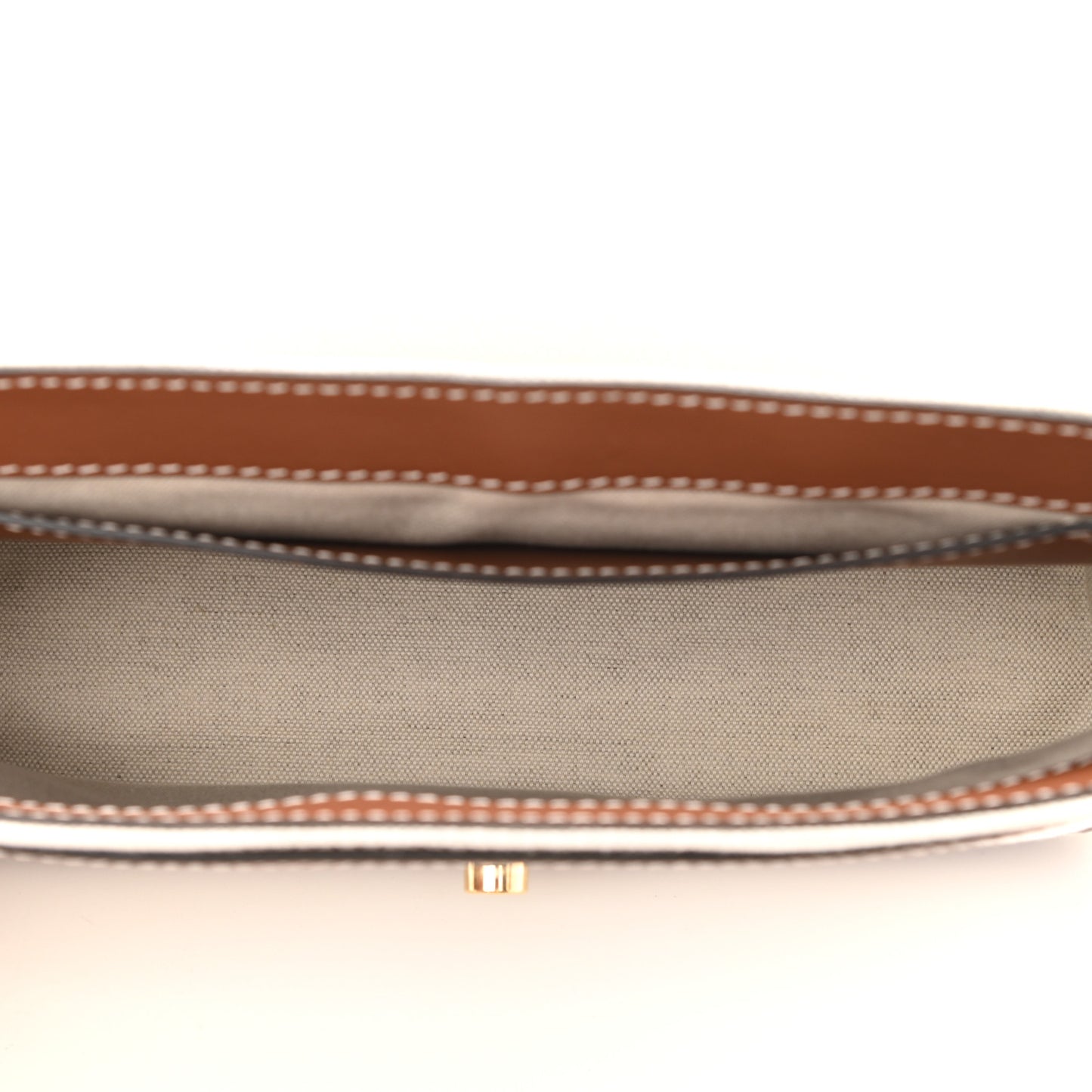 Canvas Horseferry Print Note Crossbody Bag Natural Tan