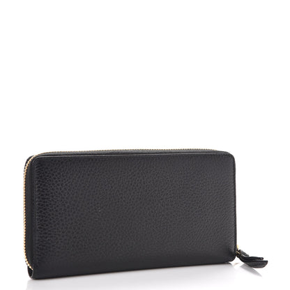 Gucci Dollar Calfskin GG Marmont Zip Around Wallet Black 3 of 10