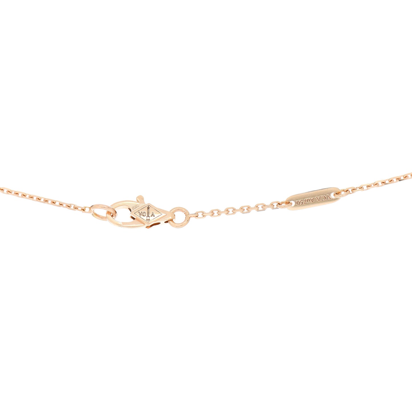 18K Rose Gold Carnelian Sweet Alhambra Pendant Necklace