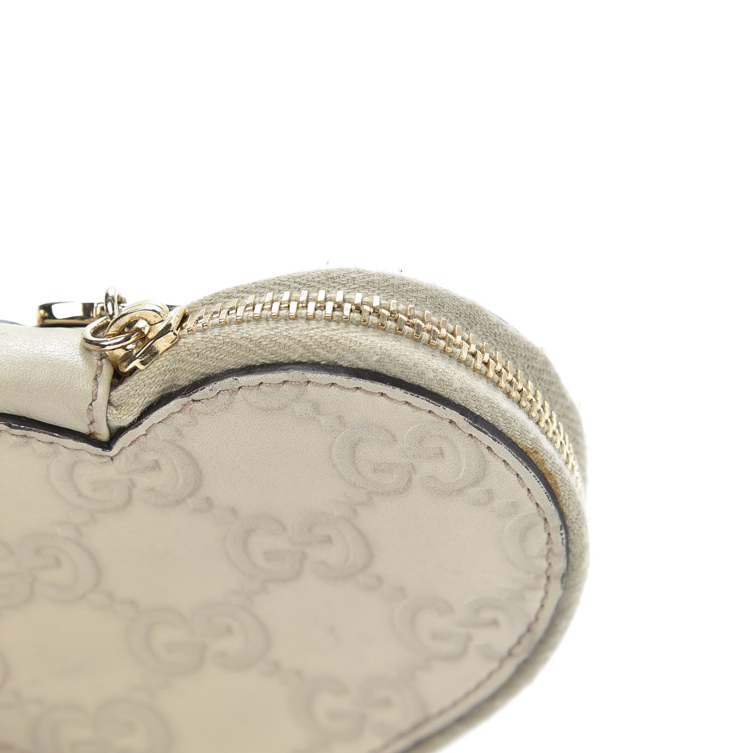 Gucci Guccissima Heart Coin Purse White 7 of 8