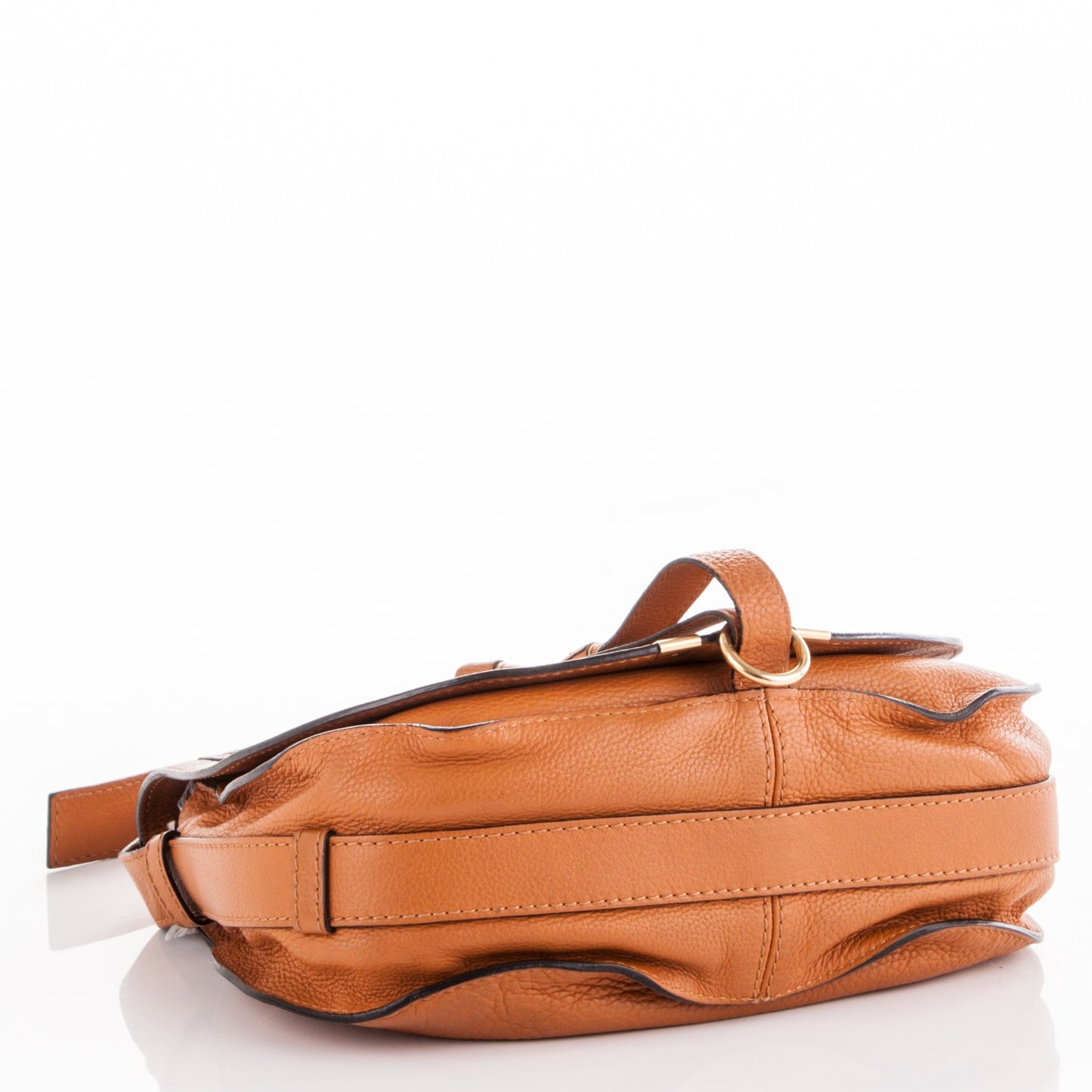 Calfskin Medium Marcie Round Crossbody Bag Tan