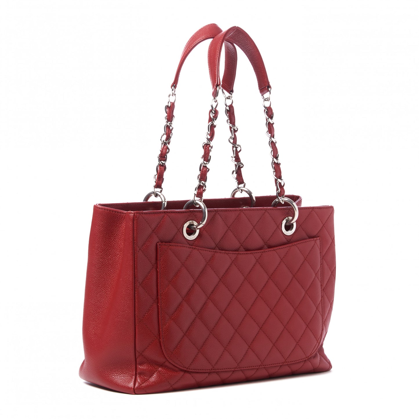 Caviar Quilted Grand Shopping Tote GST Red