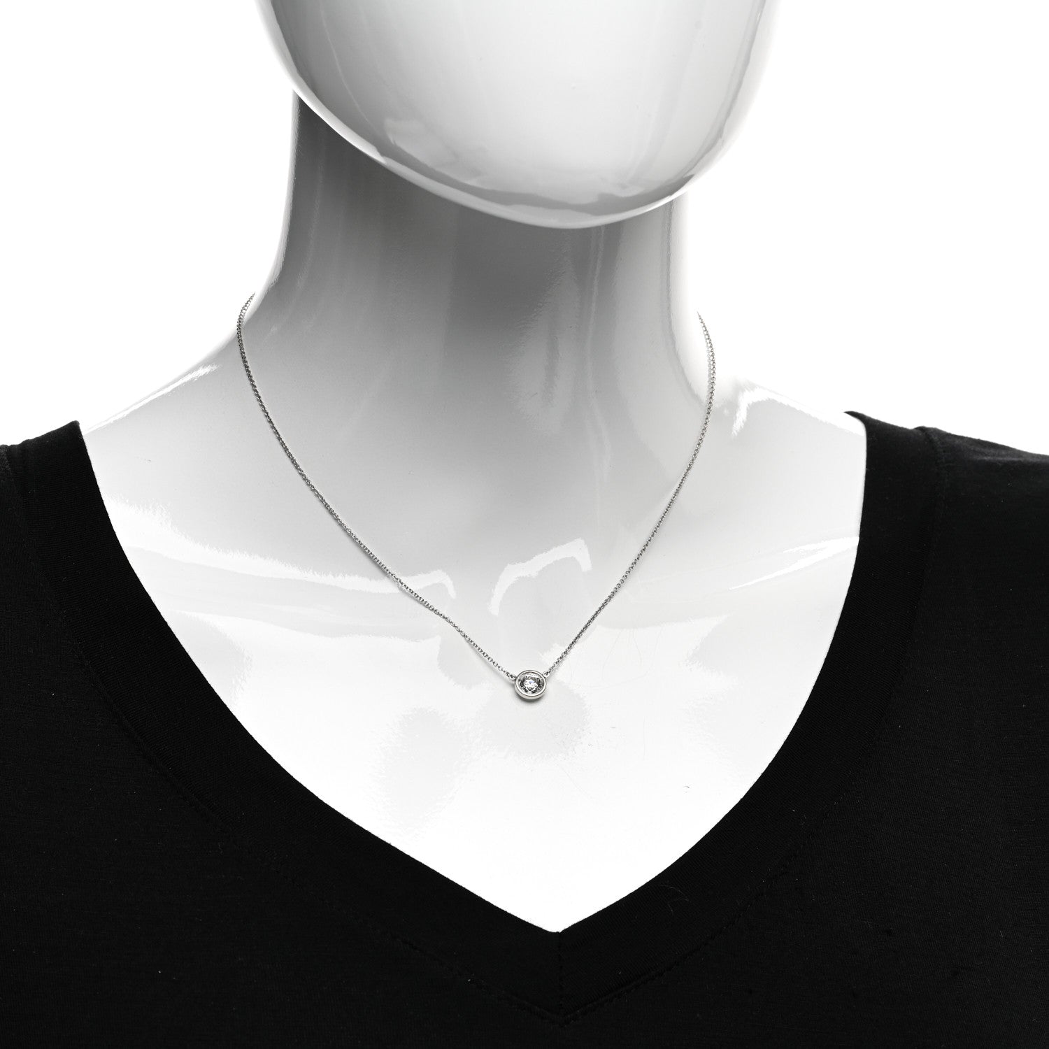 Tiffany Platinum Diamond .71ct Elsa Peretti Diamonds by the Yard Pendant Necklace 2 of 4