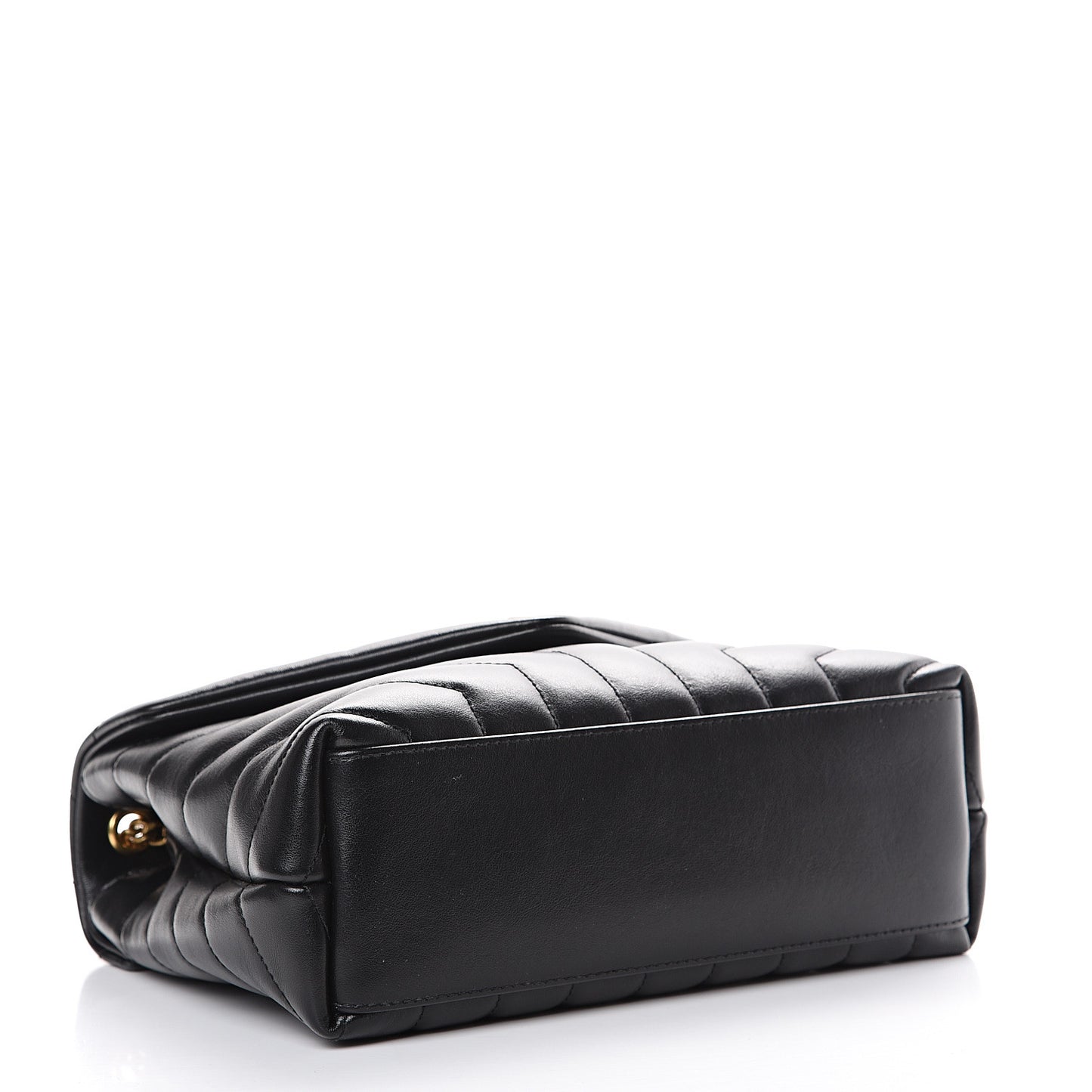 Calfskin Y Quilted Monogram Small Loulou Chain Satchel Black