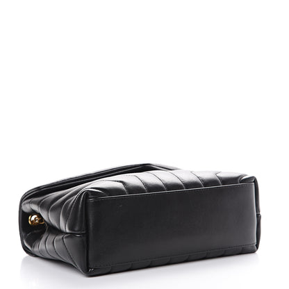 Saint Laurent Calfskin Y Quilted Monogram Small Loulou Chain Satchel Black 3 of 10