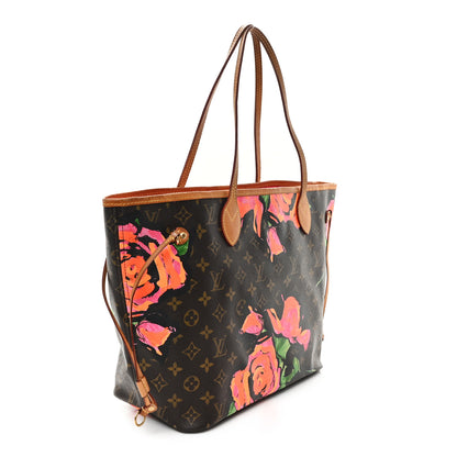 Louis Vuitton Monogram Roses Neverfull MM 3 of 11