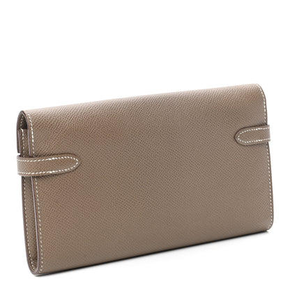Hermes Epsom Kelly Longue Wallet Etoupe 3 of 6