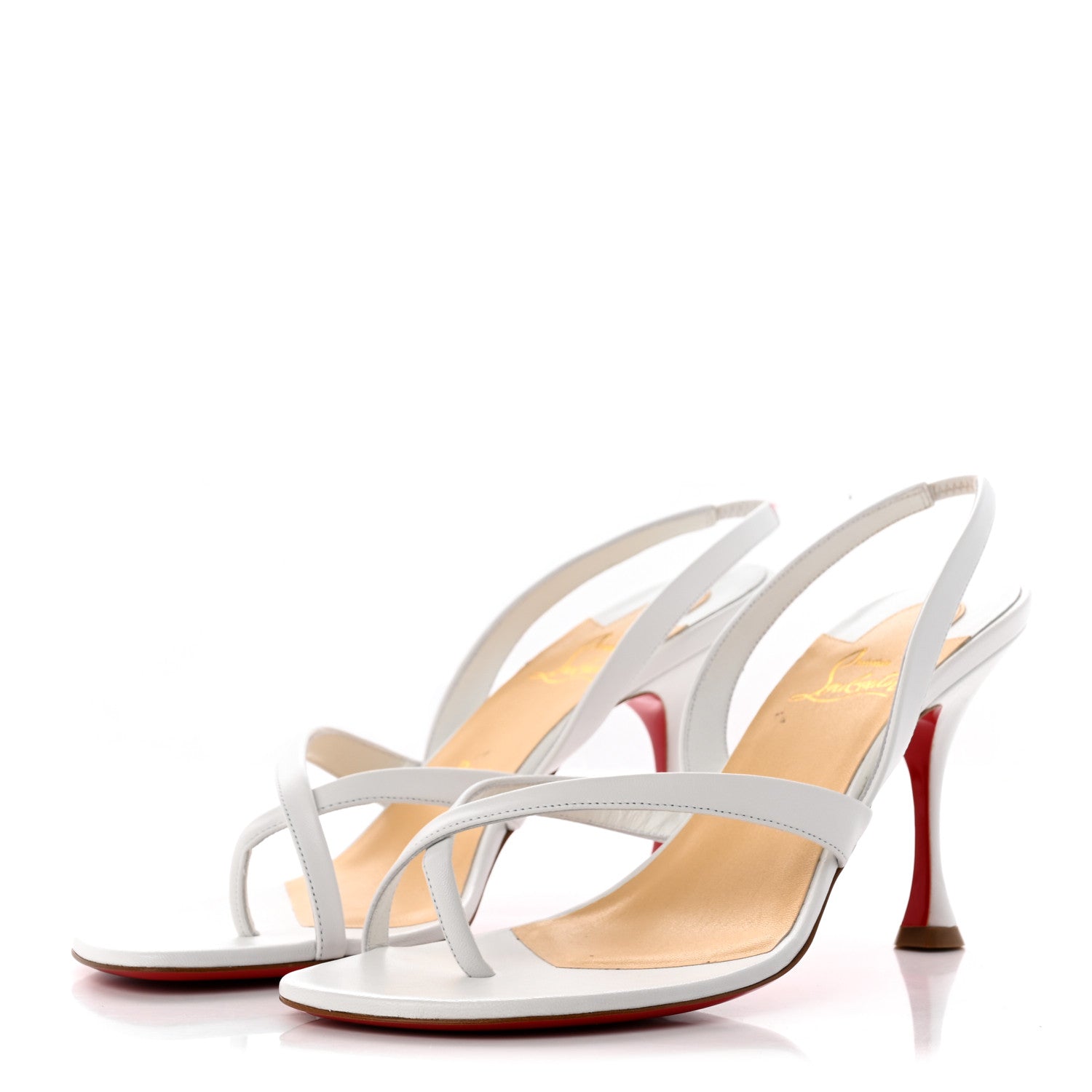 Christian Louboutin Kid Taralita 85 Thong Sandals 41.5 White 3 of 10