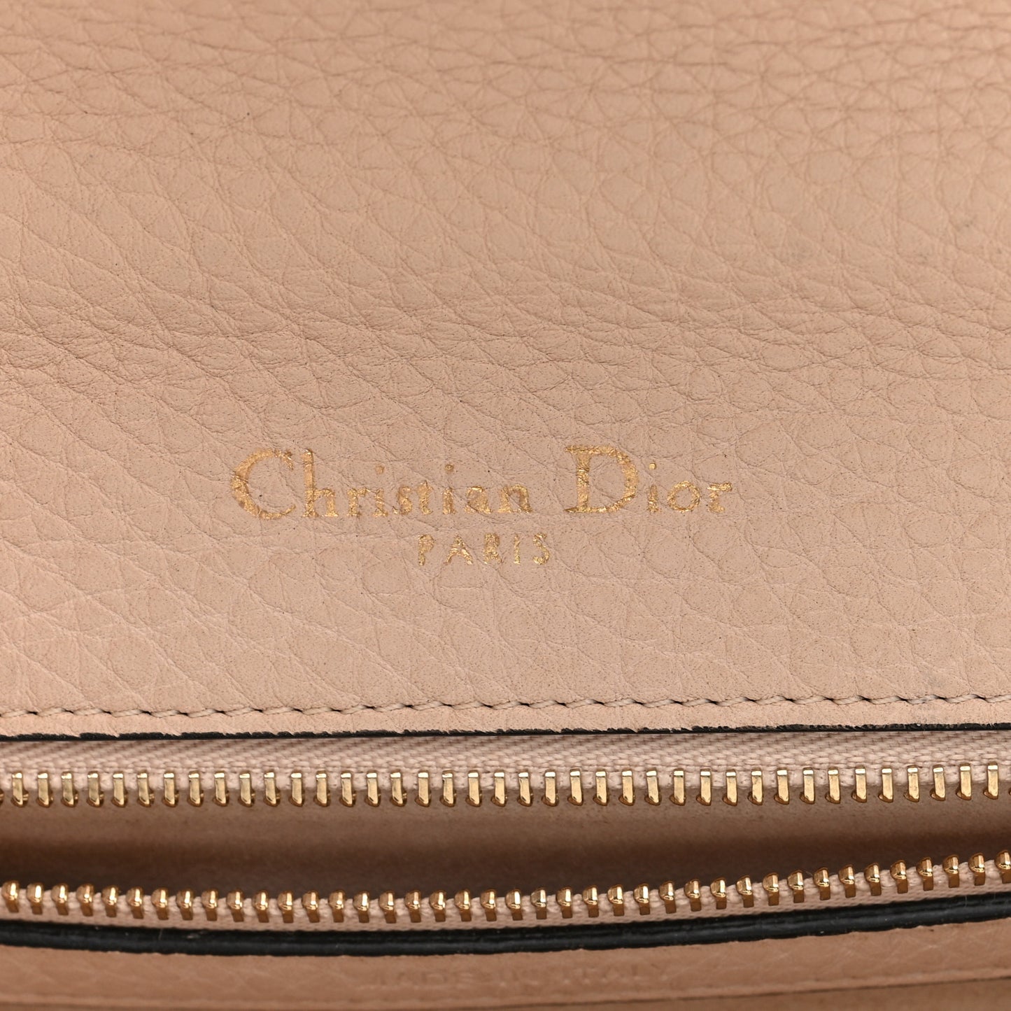 Grained Calfskin Medium Diorama Flap Bag Nude