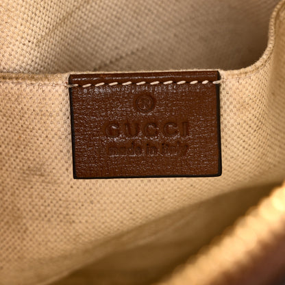 Gucci GG Supreme Monogram Azalea Calfskin Mini Horsebit 1955 Top Handle Bag Beige Ebony Brown Sugar 6 of 13