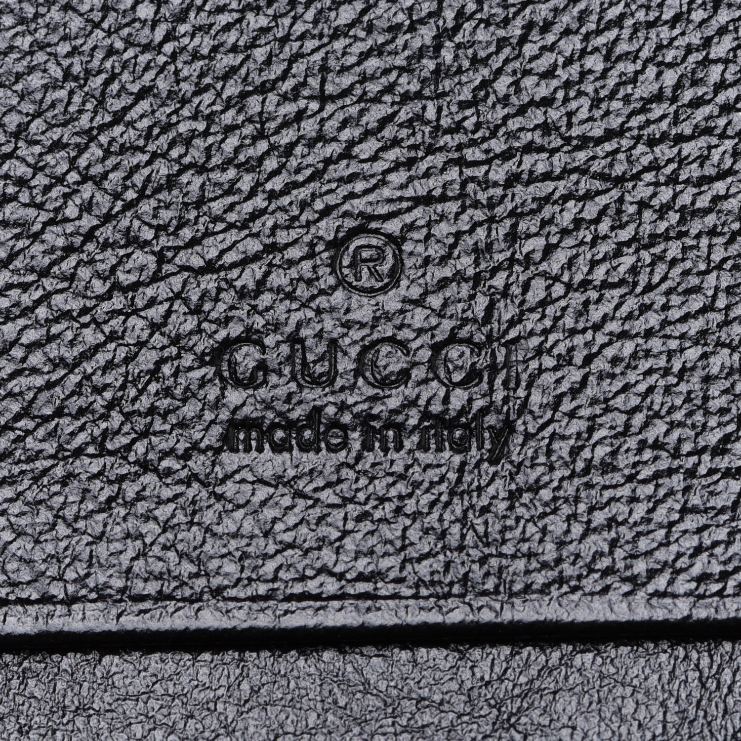 Gucci Vintage Effect Calfskin Matelasse Diagonal Torchon GG Marmont Card Case Wallet Black Romantic Cherry 6 of 8
