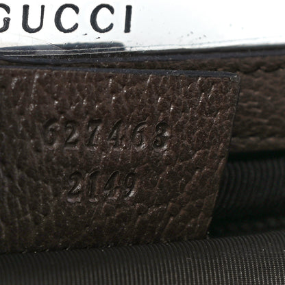 Gucci GG Supreme Monogram Textured Calfskin Web Ophidia Vanity Cosmetic Case Beige Ebony New Acero 8 of 12
