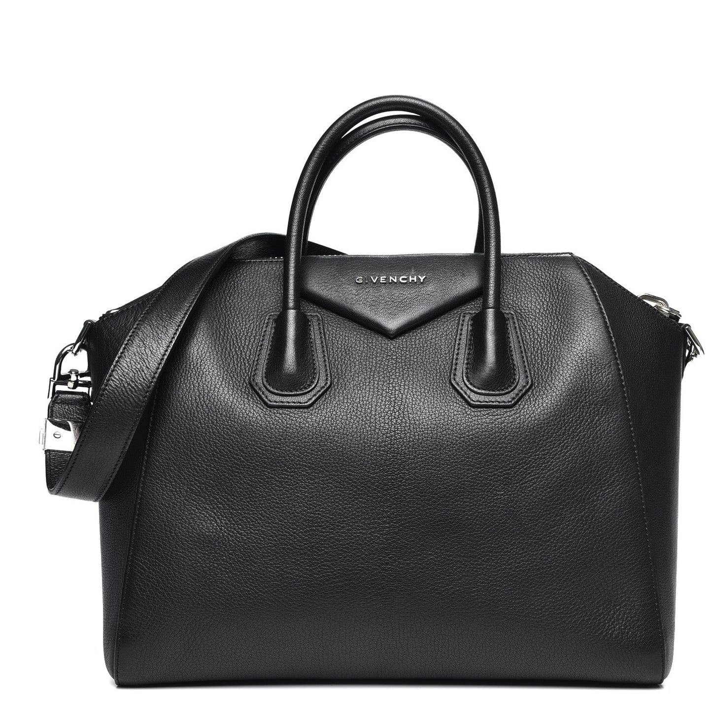 Sugar Goatskin Medium Antigona Black