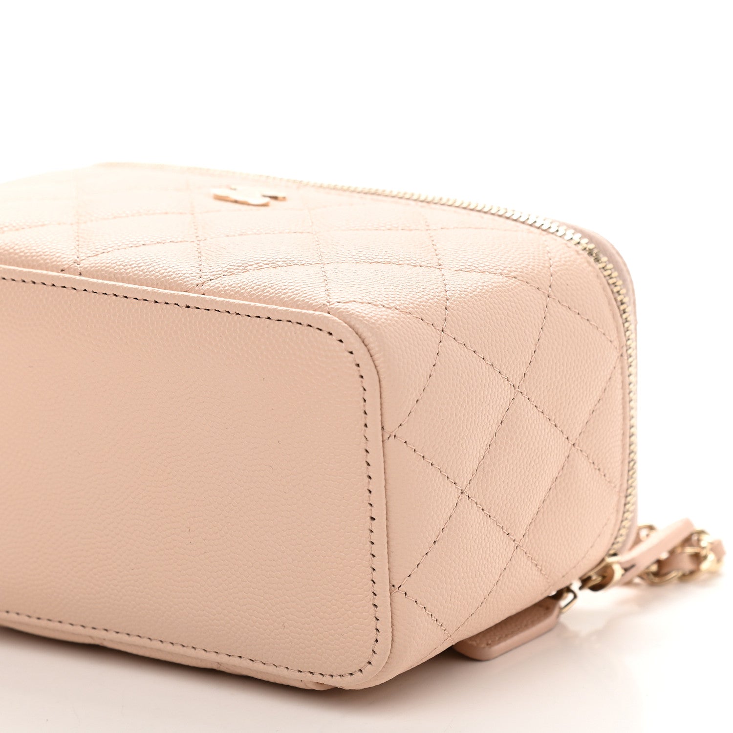 Chanel Caviar Quilted Small Vanity Case With Chain Light Beige 9 of 9