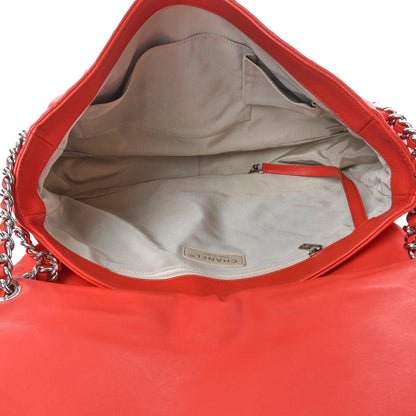 Chanel Washed Lambskin Quilted Maxi Chain Around Flap Red 5 of 7