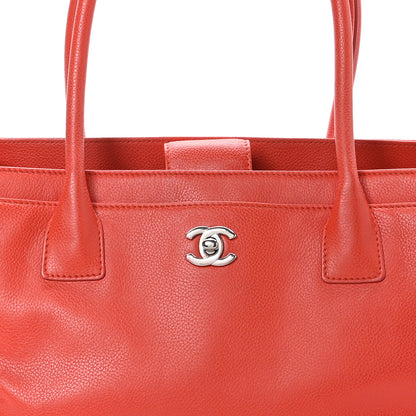 Chanel Calfskin Small Cerf Executive Shopper Tote Orange 7 of 12