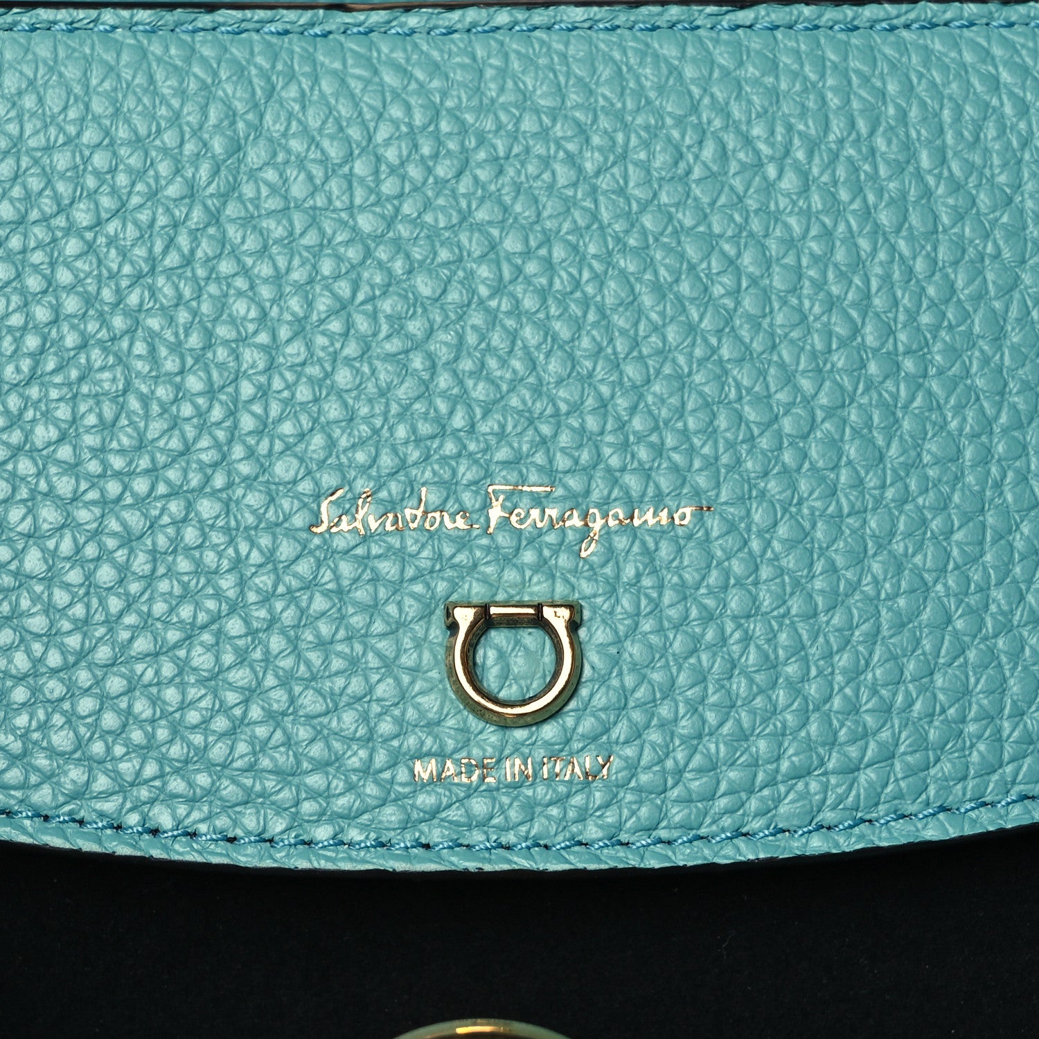 Salvatore Ferragamo Calfskin Travel Tote Tyrone Turquoise 7 of 11