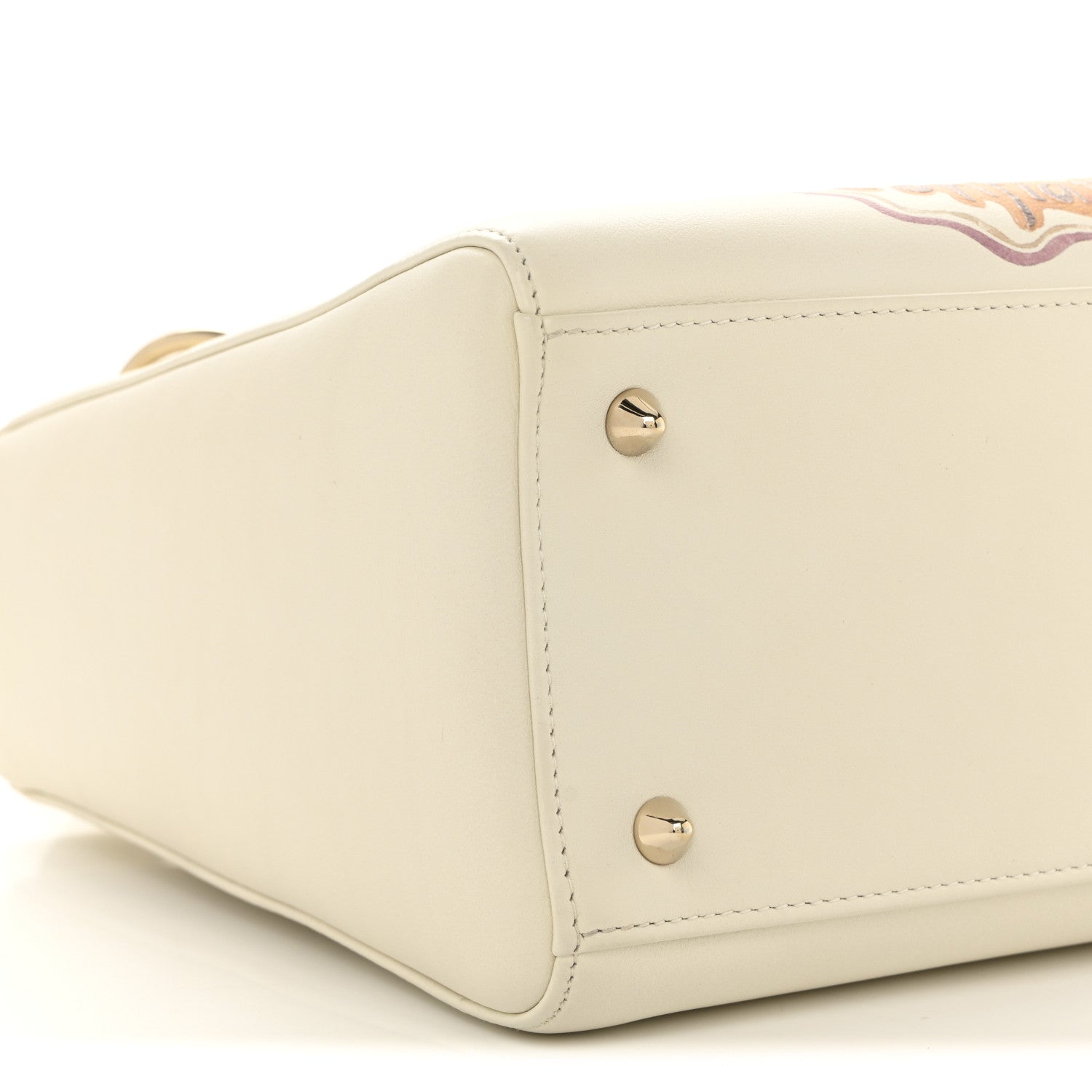 Christian Dior Calfskin Niki De Saint Phalle Amour Medium Lady Dior Off White 9 of 13