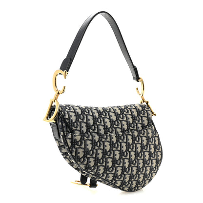Christian Dior Oblique Saddle Bag Blue 3 of 12